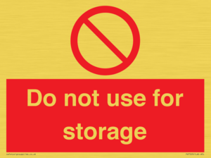 Do not use for storage